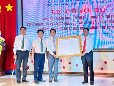 Công bố Bảo vật quốc gia Bộ sưu tập Vàng lá Châu Thành