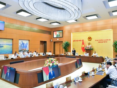 Phiên họp thứ 34 của Ủy ban Thường vụ Quốc hội sẽ cho ý kiến nhiều vấn đề quan trọng