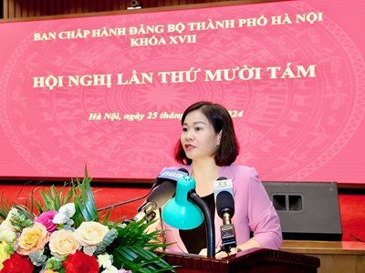 Bà Nguyễn Thị Tuyến được phân công điều hành Thành ủy Hà Nội