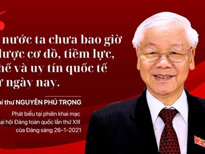 “Đất nước ta chưa bao giờ có được cơ đồ, tiềm lực, vị thế và uy tín quốc tế như ngày nay”