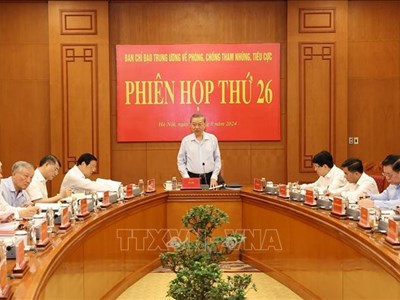 Tổng Bí thư, Chủ tịch nước chủ trì Phiên họp thứ 26 BCĐ Trung ương về phòng, chống tham nhũng, tiêu cực