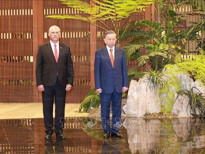 Bí thư Thứ nhất, Chủ tịch nước Cuba chủ trì Lễ đón chính thức Tổng Bí thư, Chủ tịch nước Tô Lâm