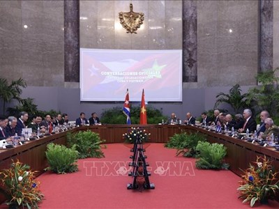 Tổng Bí thư, Chủ tịch nước Tô Lâm hội đàm với Bí thư thứ nhất, Chủ tịch nước Cuba 