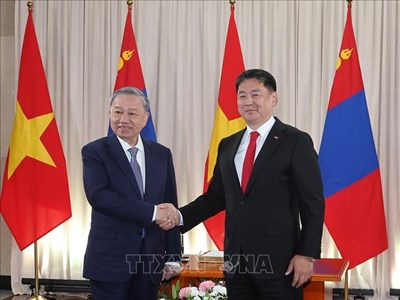 Lễ đón chính thức Tổng Bí thư, Chủ tịch nước Tô Lâm tại Mông Cổ