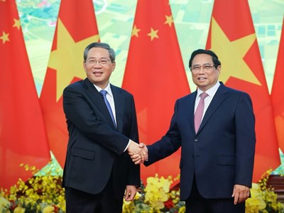 Thủ tướng Phạm Minh Chính chủ trì Lễ đón chính thức Thủ tướng Trung Quốc Lý Cường