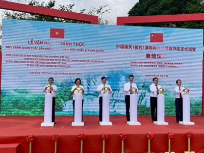 Vận hành chính thức Khu cảnh quan thác Bản Giốc (Việt Nam) - Đức Thiên (Trung Quốc)