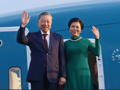 Tổng Bí thư Tô Lâm và phu nhân lên đường thăm chính thức Malaysia