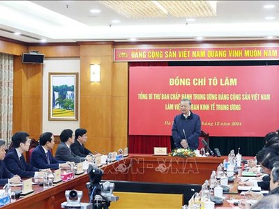 Tổng Bí thư Tô Lâm làm việc với Ban Kinh tế Trung ương
