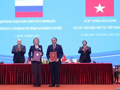 Việt Nam và Liên bang Nga ký kết hợp tác văn hóa, tăng cường kết nối du lịch