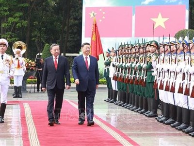 Tổ chức trọng thể lễ đón chính thức Tổng Bí thư, Chủ tịch nước Trung Quốc Tập Cận Bình