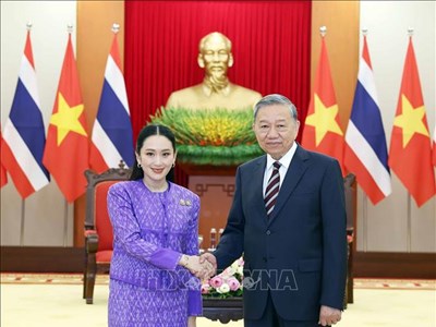 Tổng Bí thư Tô Lâm tiếp Thủ tướng Thái Lan Paetongtarn Shinawatra
