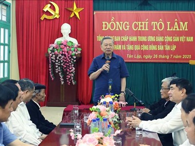 Tổng Bí thư Tô Lâm kiểm tra vận hành hoạt động hệ thống chính trị xã Si Pa Phìn (tỉnh Điện Biên)