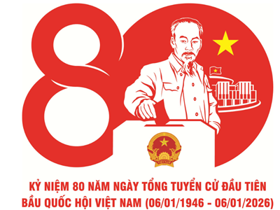 Mẫu biểu trưng, bộ nhận diện chính thức kỷ niệm 80 năm Ngày Tổng tuyển cử đầu tiên bầu Quốc hội Việt Nam
