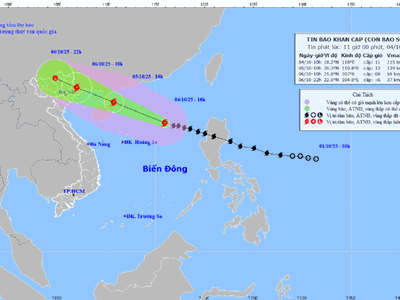 Giật cấp 16, bão số 11 gây ảnh hưởng nhiều tỉnh, thành
