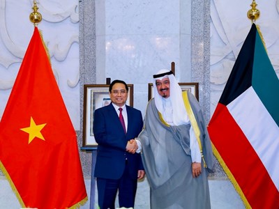Thủ tướng Phạm Minh Chính hội đàm với Thủ tướng Kuwait
