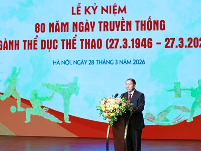 Phát biểu của Bộ trưởng Nguyễn Văn Hùng tại Lễ kỷ niệm 80 năm ngày truyền thống ngành Thể dục, Thể thao