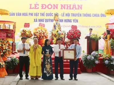 Lễ hội truyền thống Chùa Ông đón Chứng nhận Di sản văn hóa phi vật thể quốc gia