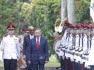 Lễ đón Tổng Bí thư, Chủ tịch nước Tô Lâm và phu nhân thăm cấp Nhà nước CH Singapore
