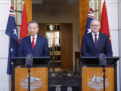 Tổng Bí thư, Chủ tịch nước Tô Lâm và Thủ tướng Australia gặp gỡ báo chí
