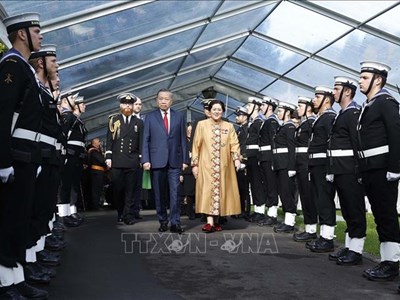 Lễ đón Tổng Bí thư, Chủ tịch nước Tô Lâm thăm cấp Nhà nước tới New Zealand
