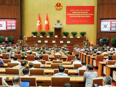 Sáng nay, Hội nghị toàn quốc nghiên cứu, học tập, quán triệt và triển khai thực hiện 6 Nghị quyết, Chỉ thị của Bộ Chính trị