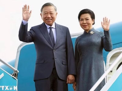 Tổng Bí thư, Chủ tịch nước Tô Lâm cùng phu nhân lên đường thăm Nga, Pháp và dự Hội nghị Thượng đỉnh Không gian vũ trụ