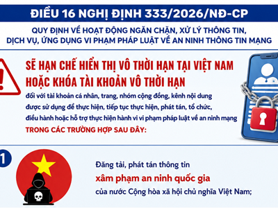 Những tài khoản cá nhân, trang, nhóm cộng đồng hoặc kênh nội dung nào có thể bị khóa vô thời hạn?