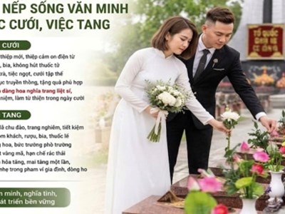 Khuyến khích cô dâu, chú rể đặt hoa tại nghĩa trang liệt sĩ, di tích lịch sử - văn hoá