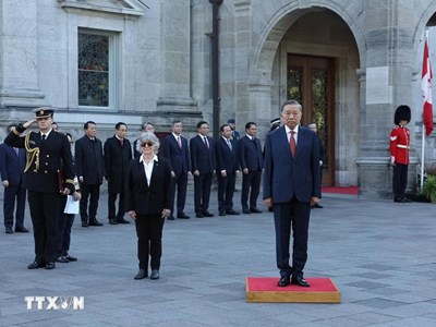 Lễ đón Tổng Bí thư, Chủ tịch nước Tô Lâm thăm cấp Nhà nước tới Canada