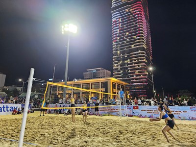 14 đội tham gia Giải Bóng chuyền nam, nữ bãi biển Bình Định mở rộng 