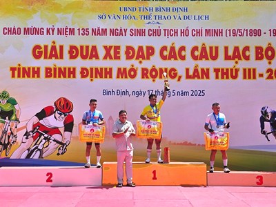 150 VĐV tranh tài Giải xe đạp các CLB tỉnh Bình Định mở rộng
