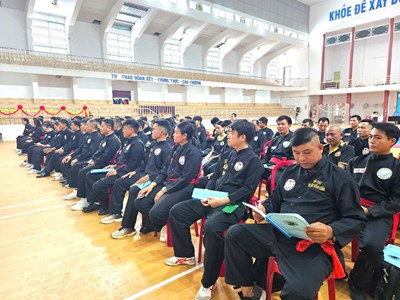 Hơn 100 võ sư, huấn luyện viên tập huấn chuyên môn Võ cổ truyền Bình Định