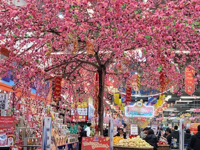 Thị trường Tết khởi động sớm tại siêu thị và chợ lớn