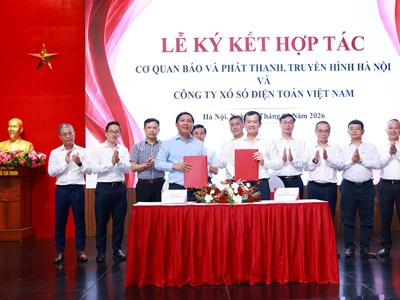 Cơ quan Báo và Phát thanh, Truyền hình Hà Nội ký kết hợp tác truyền thông với Công ty Xổ số điện toán Việt Nam
