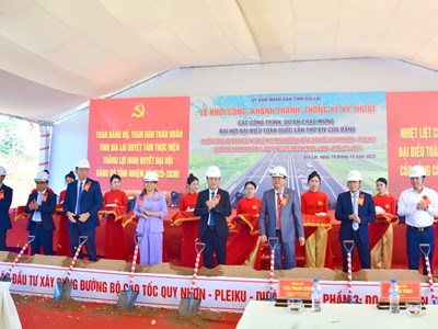 Gia Lai: Khởi công Dự án thành phần 3 cao tốc Quy Nhơn - Pleiku