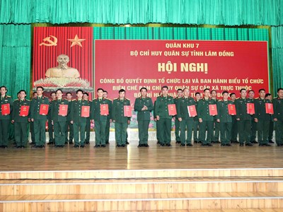 Lâm Đồng: Điều động, bổ nhiệm 124 Chỉ huy trưởng Ban Chỉ huy Quân sự cấp xã