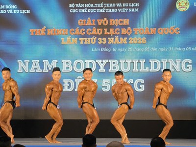 Hơn 300 VĐV tham dự Giải vô địch Thể hình toàn quốc
