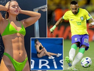 Neymar nhắn tin tán tỉnh 'tiên cá' bị đuổi khỏi làng Olympic