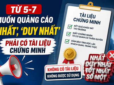 Từ ngày 5.7, muốn quảng cáo “nhất”, “duy nhất” phải có tài liệu chứng minh