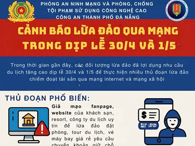 Cảnh báo thủ đoạn lừa đảo trực tuyến dịp nghỉ lễ 