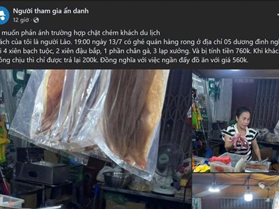 Xác minh thông tin du khách Lào bị “chặt chém” khi mua đồ ăn vặt