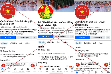 Cảnh báo lừa đảo qua các trang Facebook “duyệt binh nhí mừng Quốc khánh”