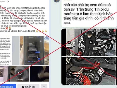 Bác tin “tân sinh viên bị bắt cóc đưa sang Campuchia”