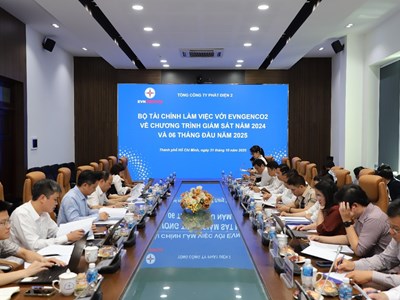Bộ Tài chính làm việc với EVNGENCO2 về Chương trình giám sát tài chính năm 2024 và 6 tháng đầu năm 2025