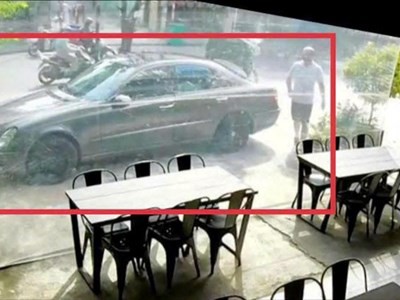 Camera ghi cảnh người đàn ông lấy trộm xe Mercedes ở Đà Nẵng