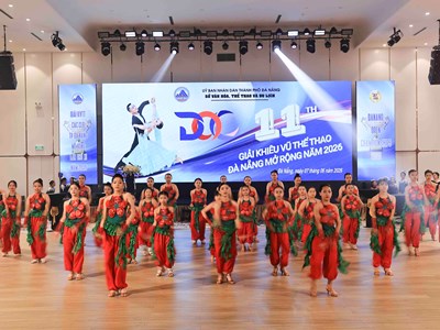Hơn 1.300 VĐV tranh tài tại Giải Khiêu vũ thể thao các CLB TP. Đà Nẵng mở rộng 2026
