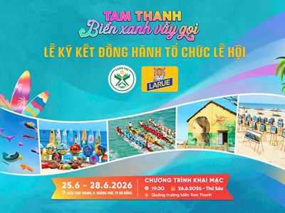 Ký kết đồng hành tổ chức Lễ hội biển Tam Thanh 2026