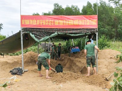 Quy tập 3 hài cốt liệt sĩ nghi thuộc lực lượng đặc công