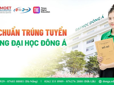 Đại học Đông Á công bố điểm chuẩn năm 2026