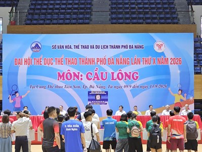 Gần 300 VĐV tranh tài tại Giải Cầu lông Đại hội TDTT TP. Đà Nẵng